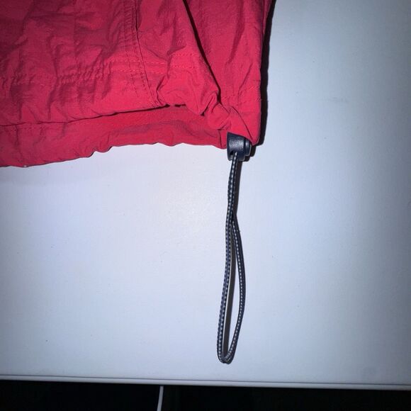 Vintage Columbia Nylon Pullover Hooded Jacket Men's Size Large Red Big Pocket - Picture 5 of 12